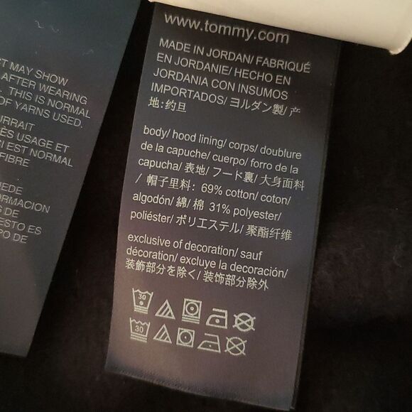 NWOT Tommy Hilfiger Soft Blue Hoodie with Color Block Logo Sz L - Picture 6 of 7